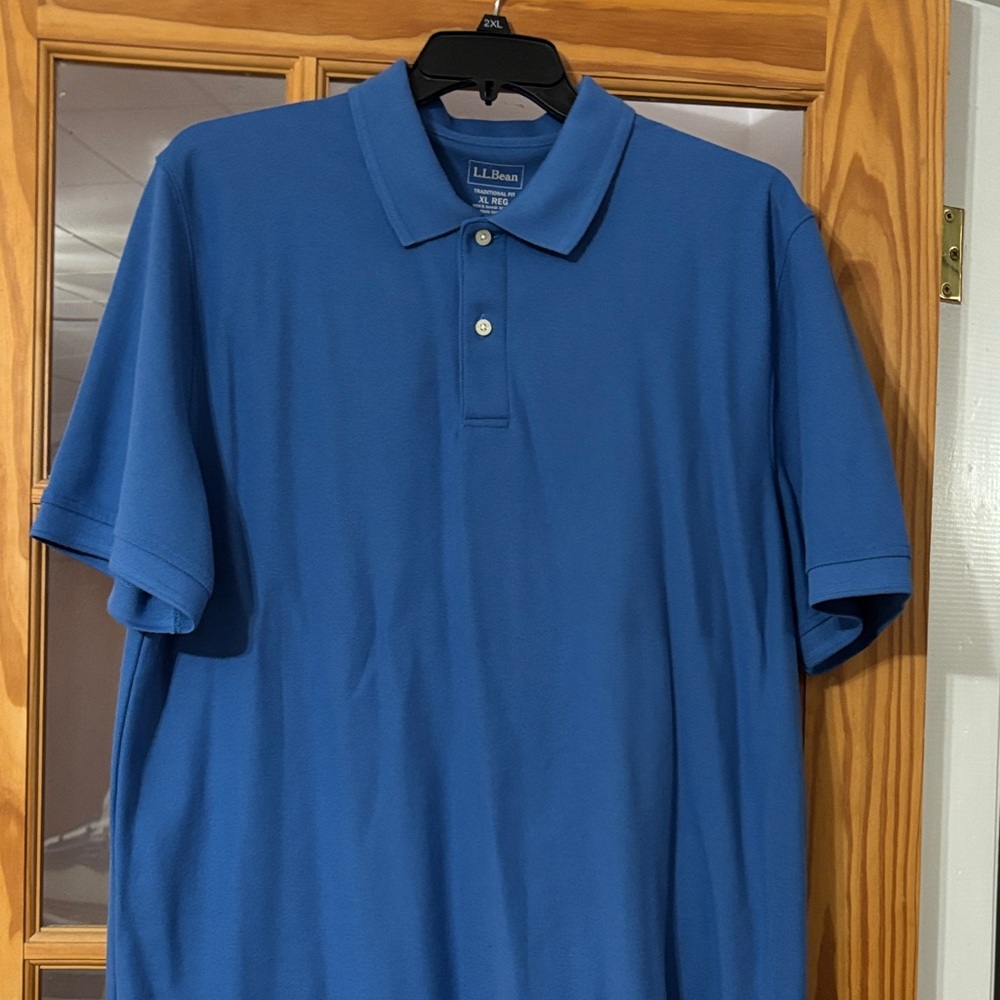 L.L. Bean Men's Classic Blue Polo